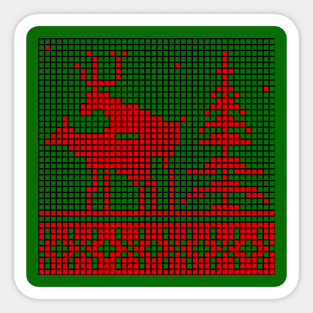 mating reindeer ugly christmas funny deer Sticker